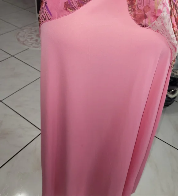 Elegant Pink Floral Maxi Dress Size # S - Picture 12 of 14